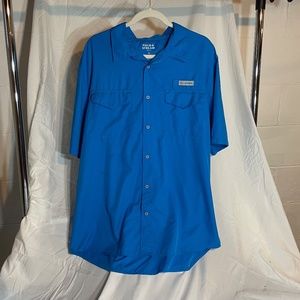 Mens Field and Stream Lightweight Royal Blue Fishing Shirt
